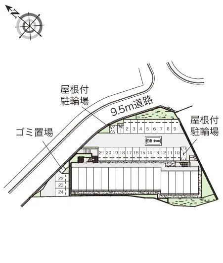 枚方市津田山手２丁目 月極駐車場
